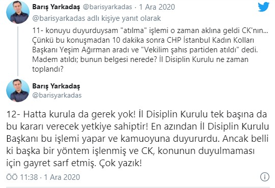 Barış Yarkadaş'tan Canan Kaftancıoğlu'na 'şov' yanıtı